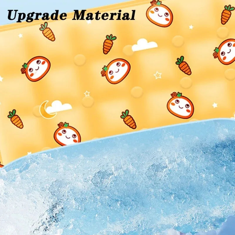 Large Pet Cooling Mat for Summer Heat Relief Reusable Breathable Gel Freeze Panel for Dogs Cats Indoor Outdoor Crate Bed