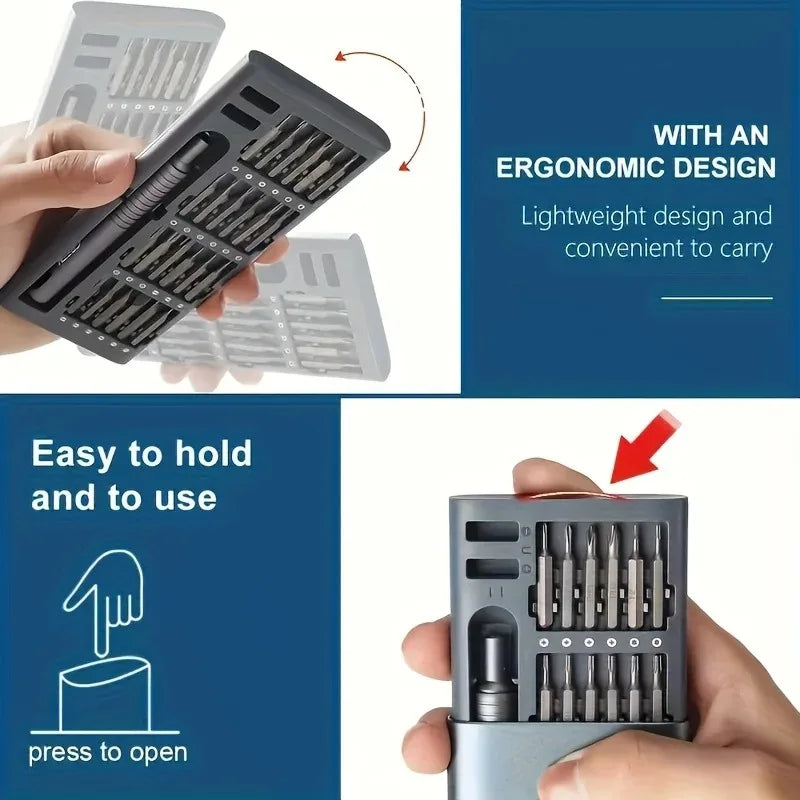 25-in-1 Precision Screwdriver Set with Magnetic Bits