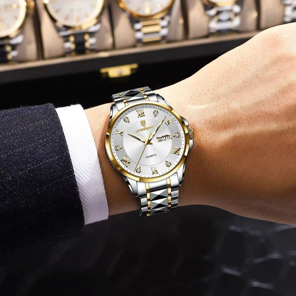 POEDAGAR 883 Men’s Day-Date Quartz Watch