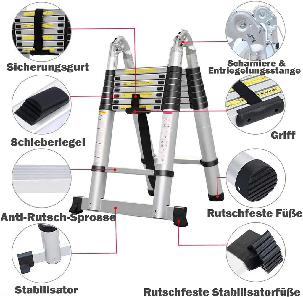DayPlus Multi-Purpose Folding Telescopic Ladder