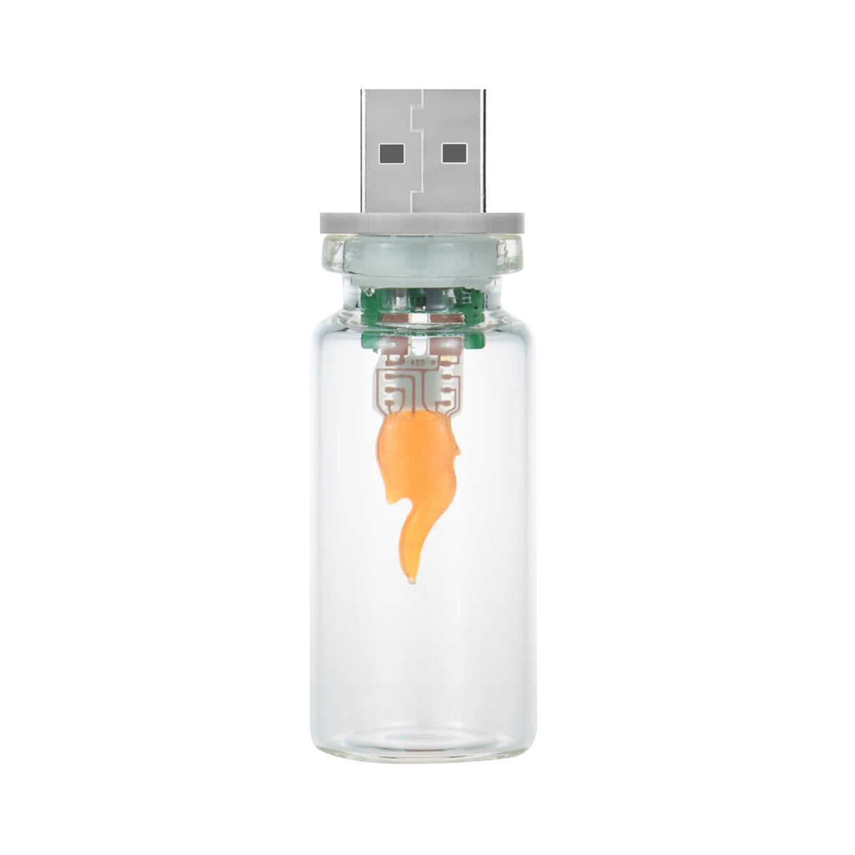 USB Flickering Flame LED Night Light – Clear or Frosted Glass