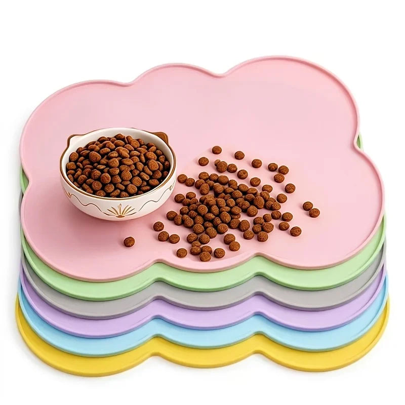 Silicone Pet Feeding Mat with Raised Edge