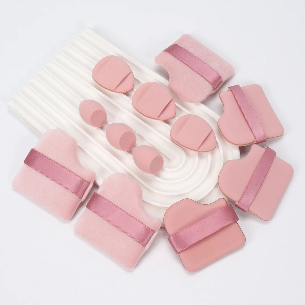 12-Piece Makeup Sponge & Powder Puff Set