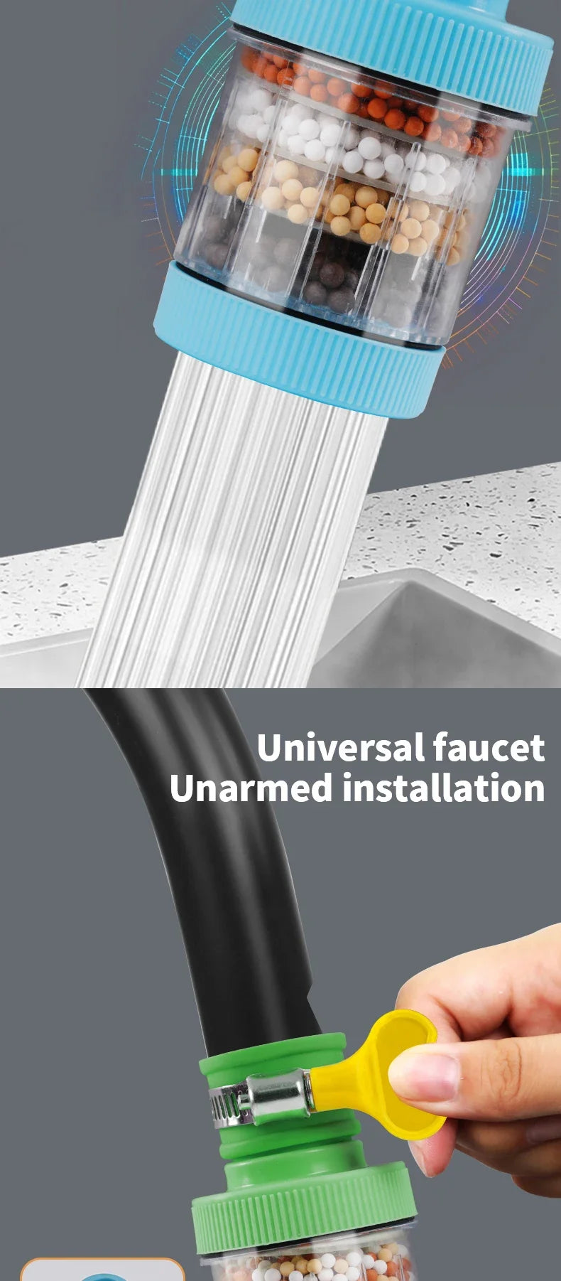 Mini Faucet Water Filter – Four Color Options
