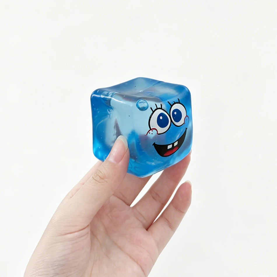 Squishy In Stock SpongeBob Squishy Stress Relief Cube Toy, Malt Sugar Slow Rebound Squeeze Fidget Toy Birthday Gift