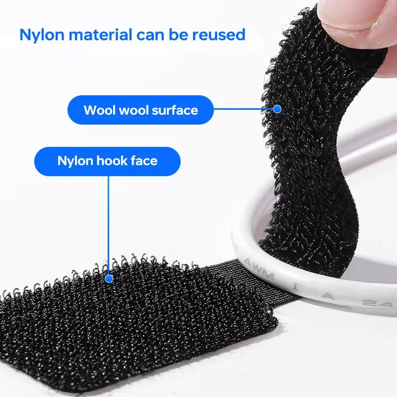 Reusable Cable Ties – Desk & Home Cord Organizer Straps for Clean Setup