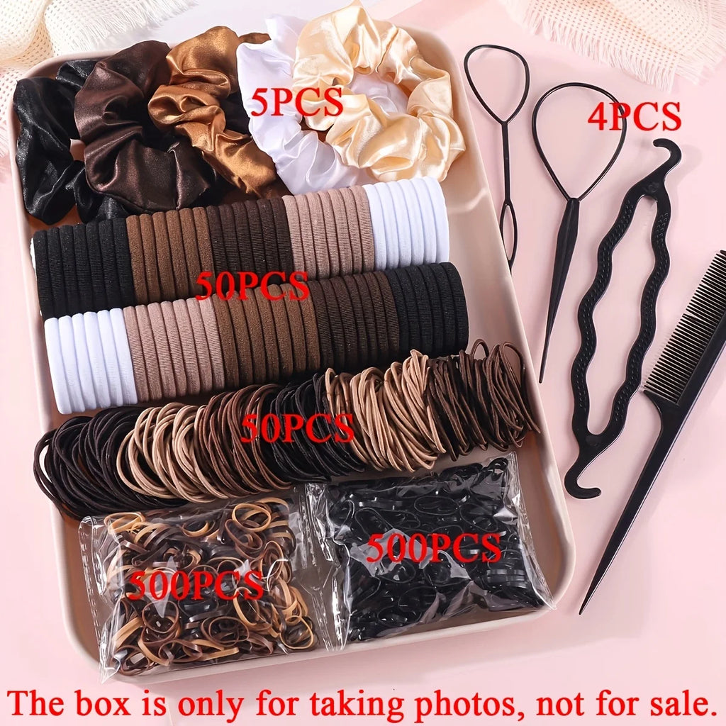 Hair Accessory Set – Scrunchies, Hair Ties & Styling Tools