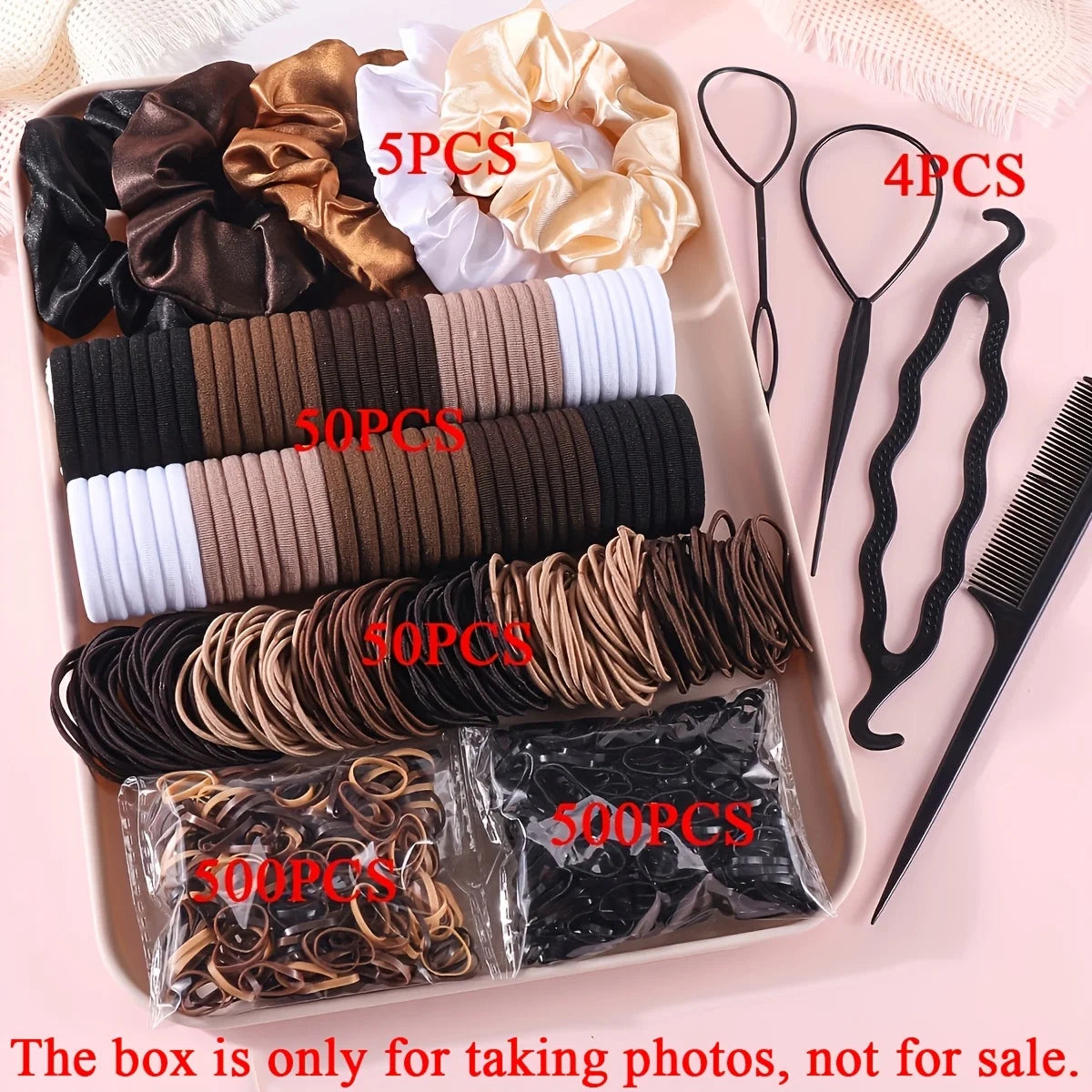 Hair Accessory Set – Scrunchies, Hair Ties & Styling Tools