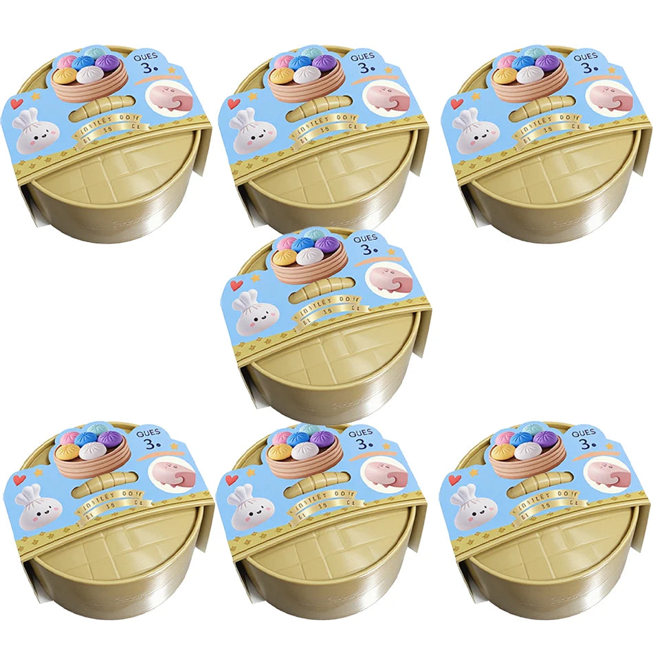 Dumpling Pressure Dumpling Squishies Cute Colorful Bun Toy Slow Rising Stress Relief Fidget Toy for Kids Adults Anti-Anxiety Toy