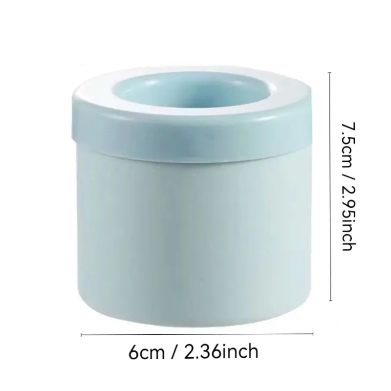 Silicone Round Ice Cube Mold – Cylindrical Ice Bucket Maker, Fast-Cooling 1.3cm(0.5 in) Mini Cubes for Cocktails, Whiskey & Bar Drinks
