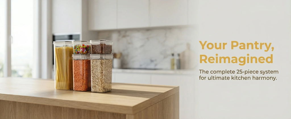 25-Piece Airtight Pantry Container Set