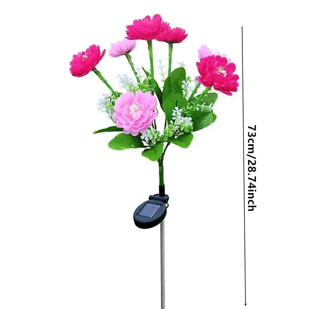 Solcellslampor Snö Lotusblomma Gräslampa Trädgårdslampa Utomhusbelysning för Gård Uteplats Blomsterfest Bröllop Födelsedagsdekoration