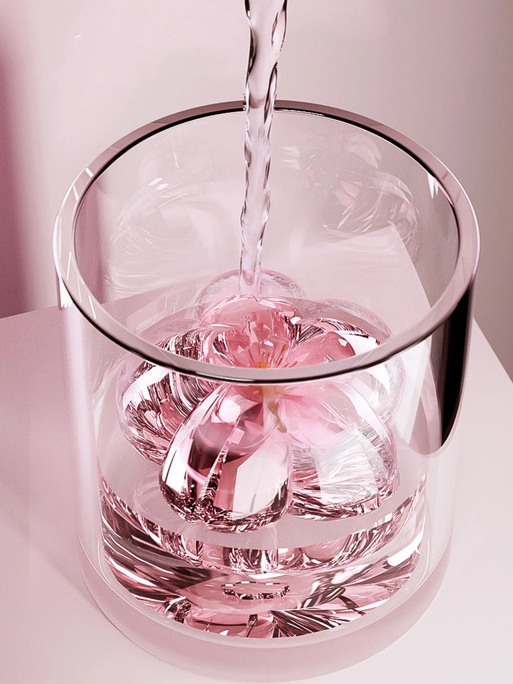 Cherry Blossom Ice Ball Mold – Slow-Melting Floral Ice Sphere Maker for Cocktails, Whiskey & Bar Drinks, Stackable