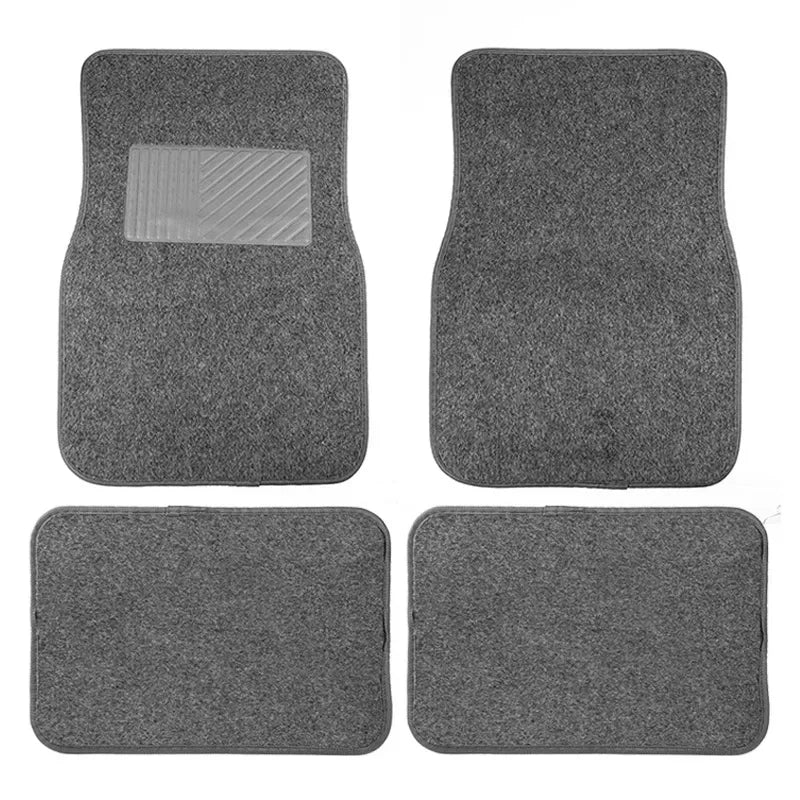 4-Piece Carpet Car Floor Mats – Front & Rear Set for Cars, SUVs & Vans