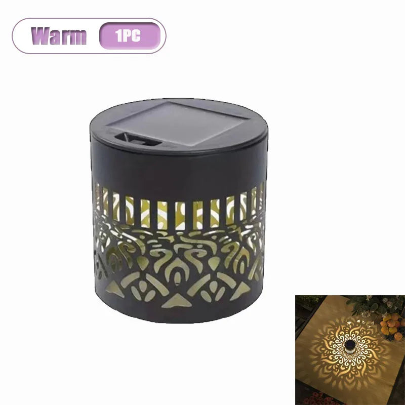 1/4pcs Solar Powered Flower Wall Lamp Sunflower Design Mandala Pattern Outdoor Waterproof Garden Decor for Fence Patio