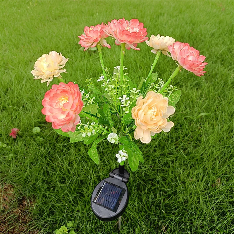 Solar Snow Lotus Flower Lawn Lamp – Outdoor Garden Light for Yard, Patio, Wedding & Mother’s Day Décor