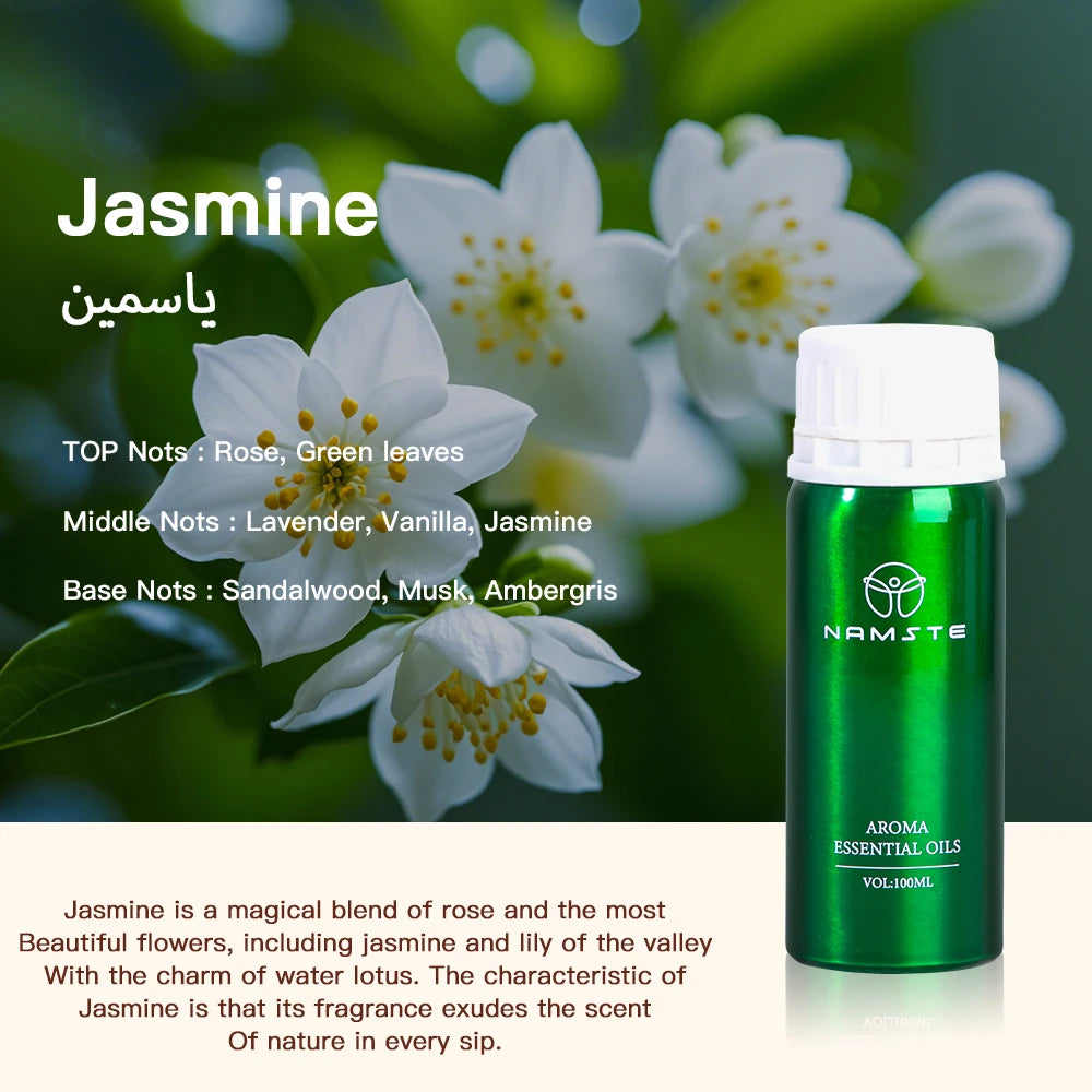 NAMSTE Harmony Essential Oil – 100ml Pure Fragrance Oil for Diffuser, Humidifier & Aromatherapy, 8 Scents