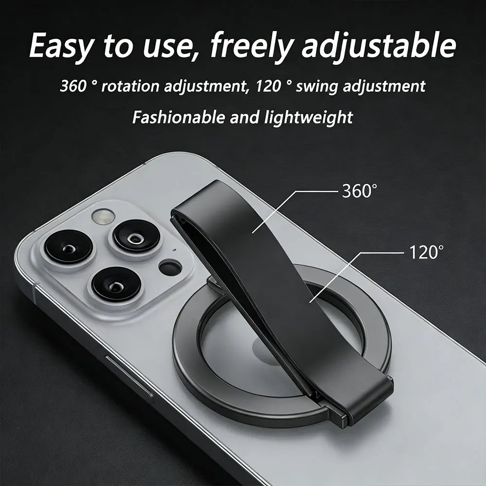 Magnetic Phone Ring Holder with Folding Kickstand