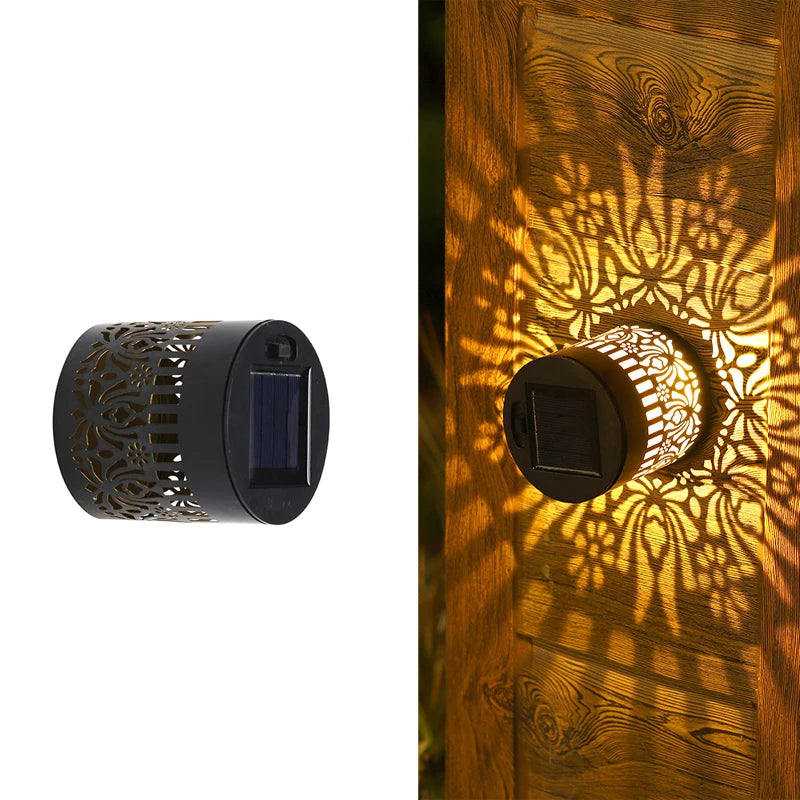 Solar Mandala Fence Wall Lights Garden Decoration  Party Courtyard Decoration Solar Garden Light Garden Patio Walkway Decor