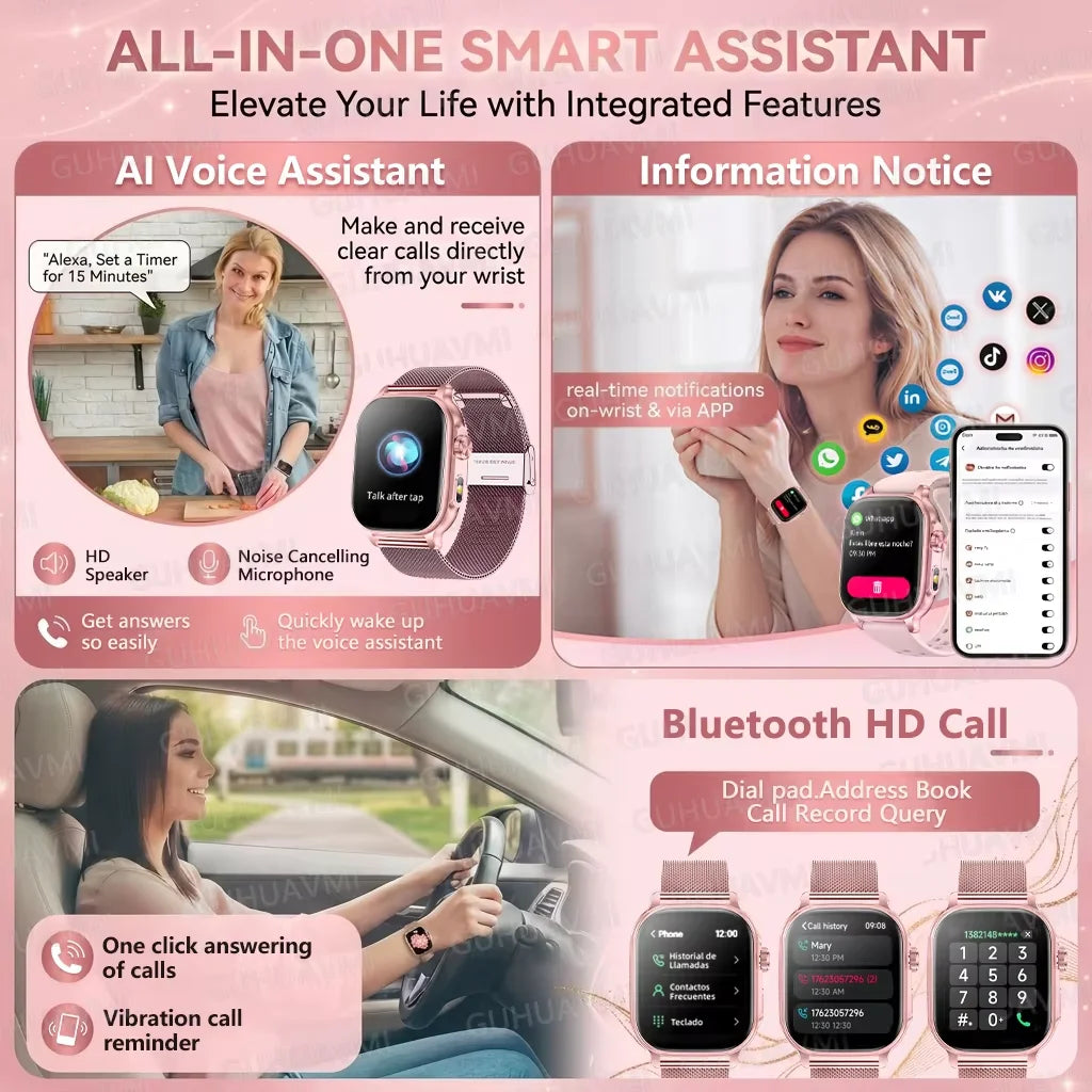 Bluetooth Calling Smartwatch with LED Flashlight