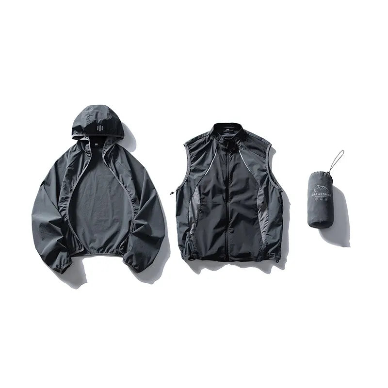 Men’s Hooded Jacket & Vest Set