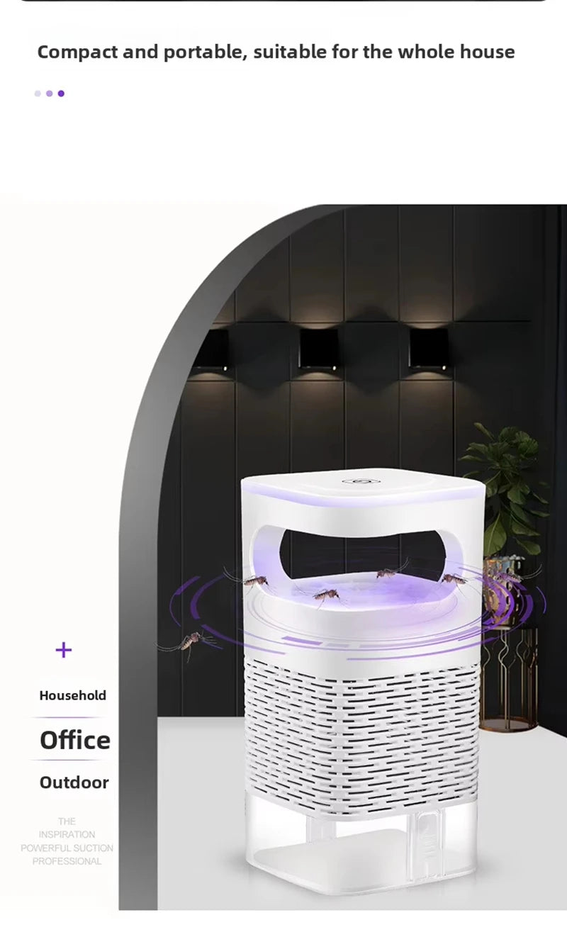 Mosquito Killer Lamp Electronic LED Light Trap USB Fly Bug Mosquito Repeller Upgraded Inhalation Fly Killer Ultra Quiet for Home