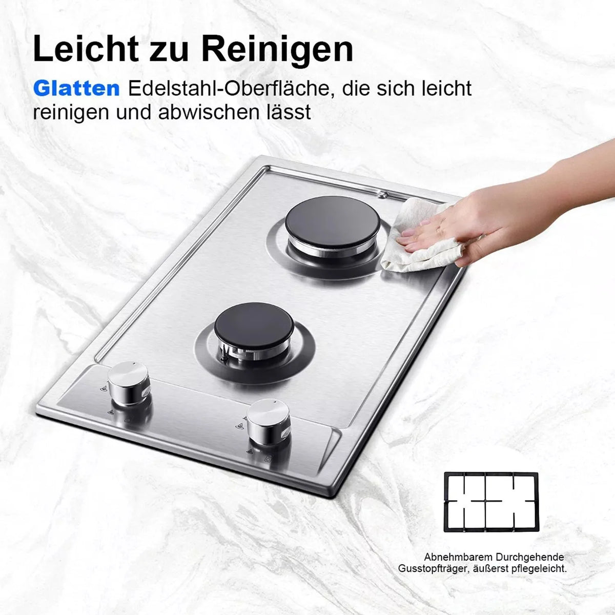 TopStrong 2-Burner Gas Cooktop – EU Model