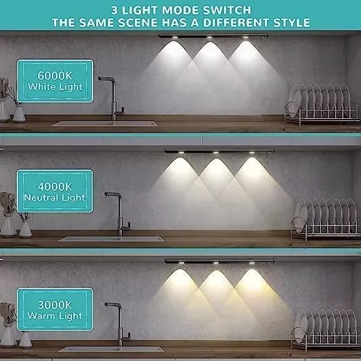 Rechargeable Motion-Sensor Cabinet Light with 3 White Tones