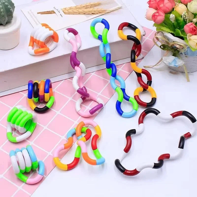 1/3/5Pcs Tangle Fidget Toy Twisting Sensory Hand-Eye Coordination Toy Anxiety Relief Finger Toy for Kid Adult Fine Motor Skills