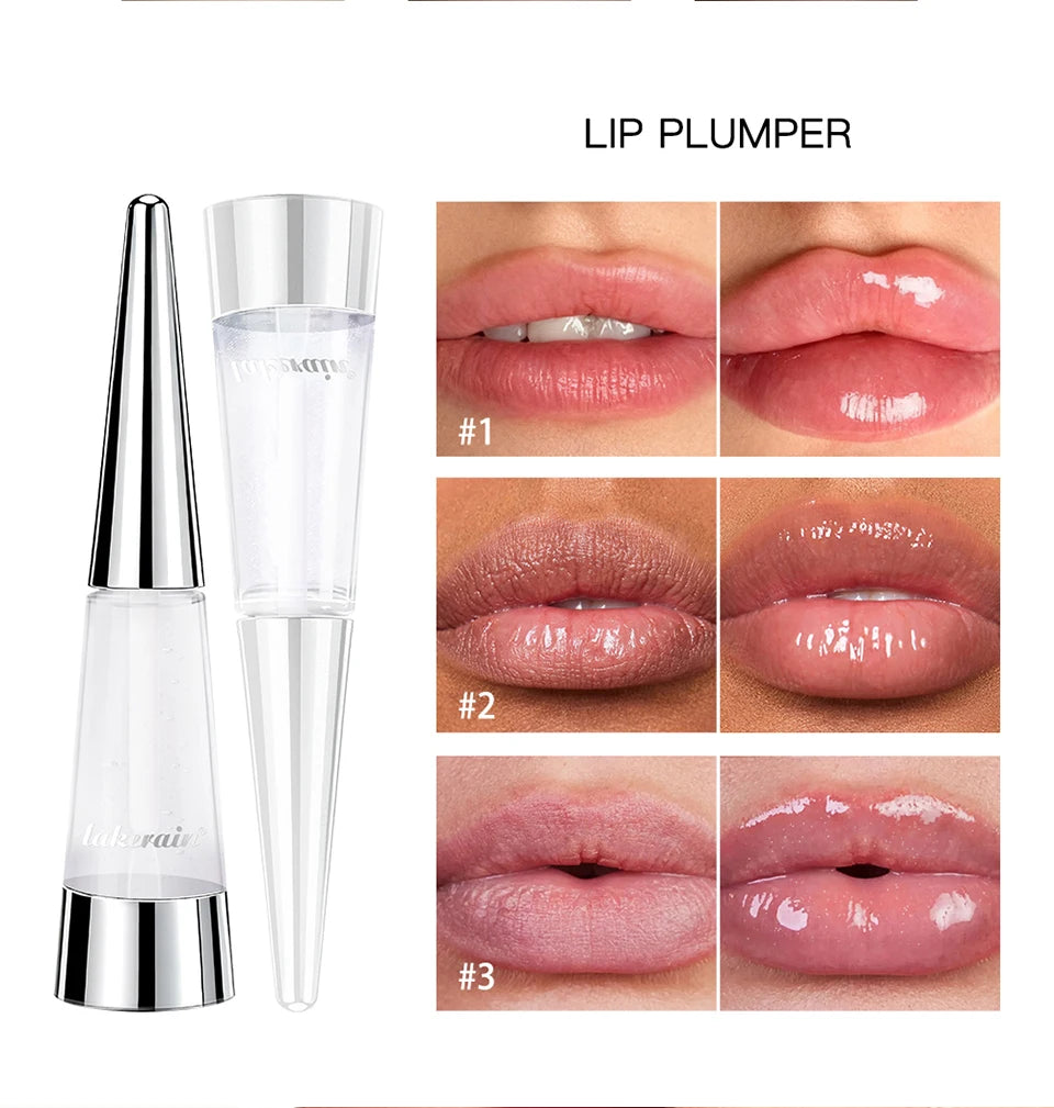 Lakerain Lip Plumper Gloss Oil Lip Long-Lasting Moisturizer Volume Boosting Lip Oil Volumizing & Hydrating Non-Dry Plumping
