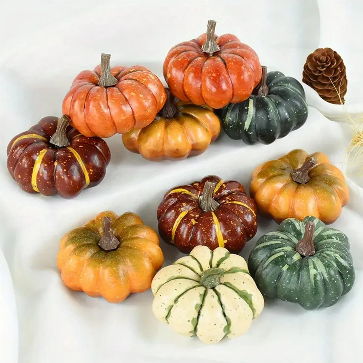 Autumn Faux Pumpkins Decorations, for Thanksgiving, Harvest, Home, DIY Crafts, Halloween Party Ornament