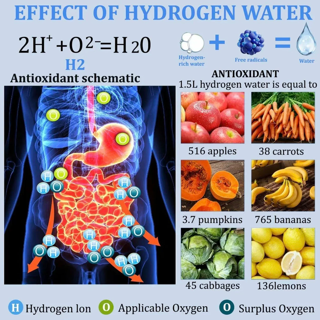 Rechargeable Glass Hydrogen Water Bottle – 14.2 fl oz (420 mL)