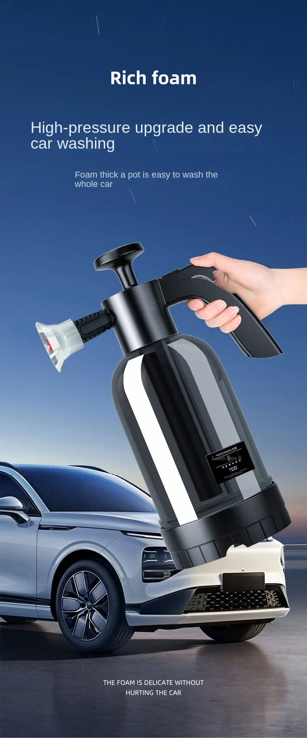 2L Handheld Foam Sprayer for Car High Pressure Hand Pump  With Pressure Relief Valve Car Wash Spray Bottle Window Cleaning Tools