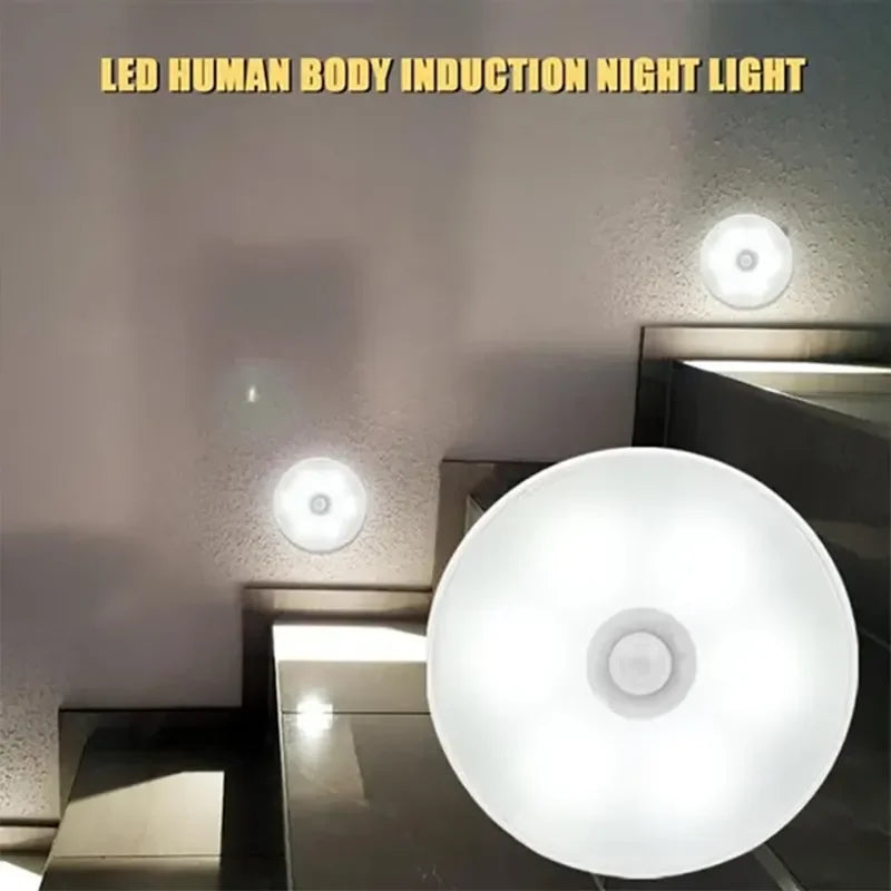 USB-Rechargeable Motion-Sensor LED Night Light – Magnetic Mount