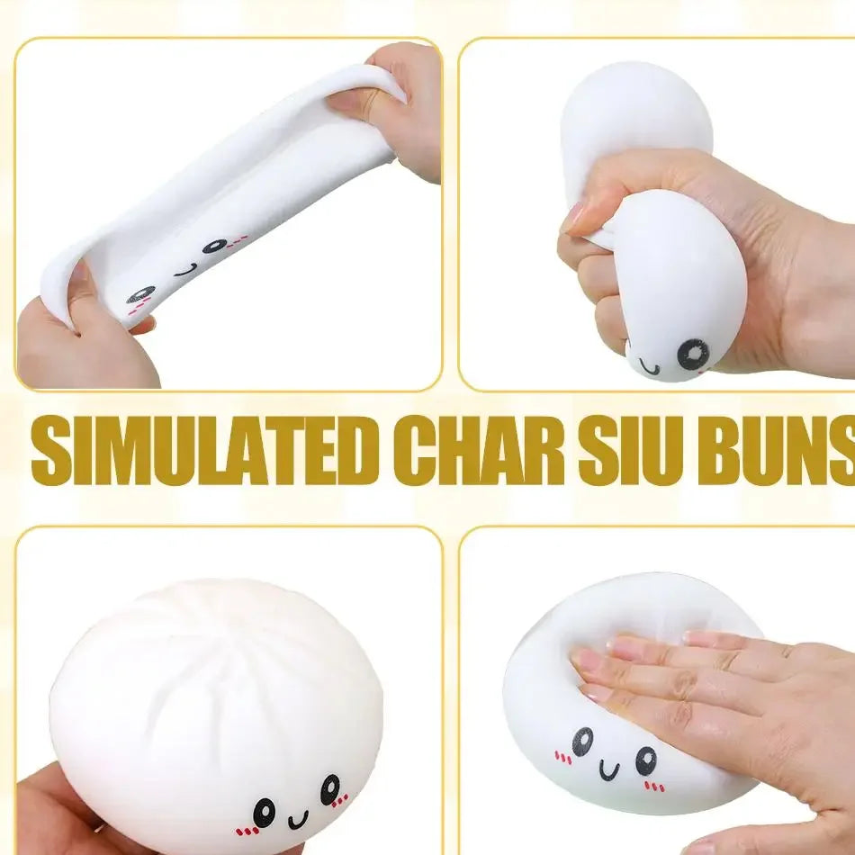 Dumpling Pressure Dumpling Squishies Cute Colorful Bun Toy Slow Rising Stress Relief Fidget Toy for Kids Adults Anti-Anxiety Toy