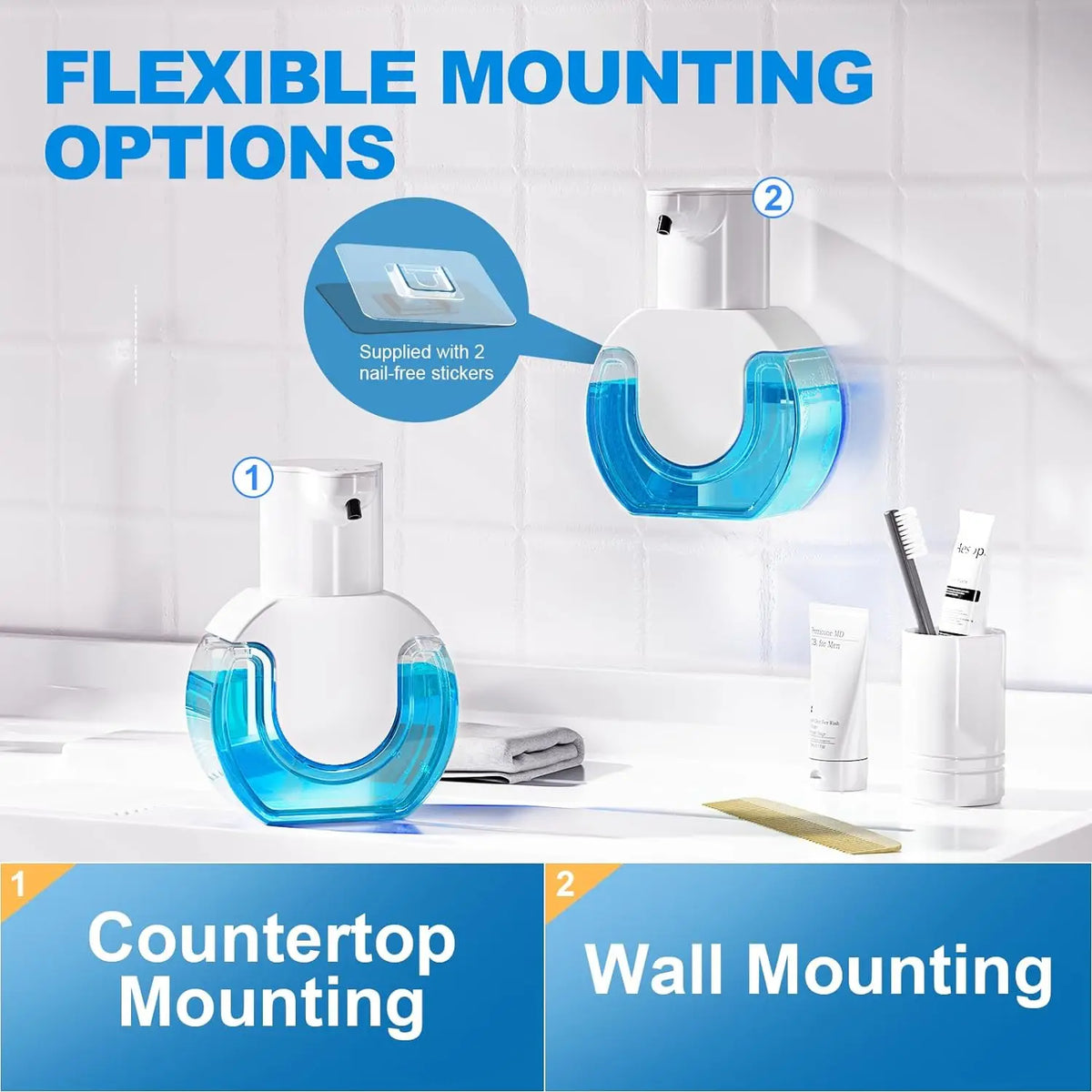 Touchless Rechargeable Soap Dispenser – 14.2 fl oz, Foam or Gel