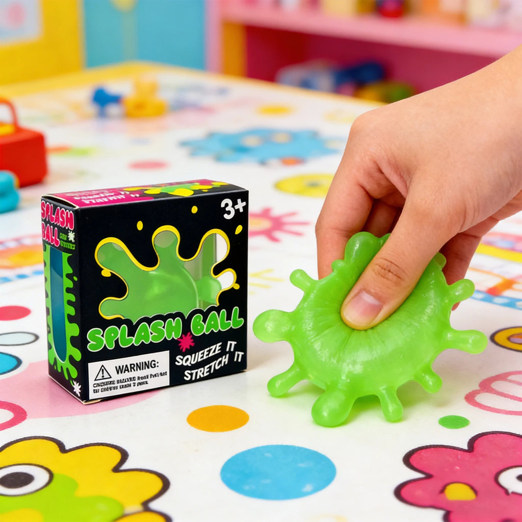 Splash-Shaped Slow Rebound Squeeze Ball – Stress Relief Decompression Fidget Toy, Blind Box Party Gift