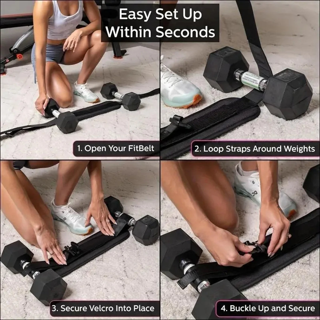 Adjustable Hip Bridge Belt for Dumbbell Workouts