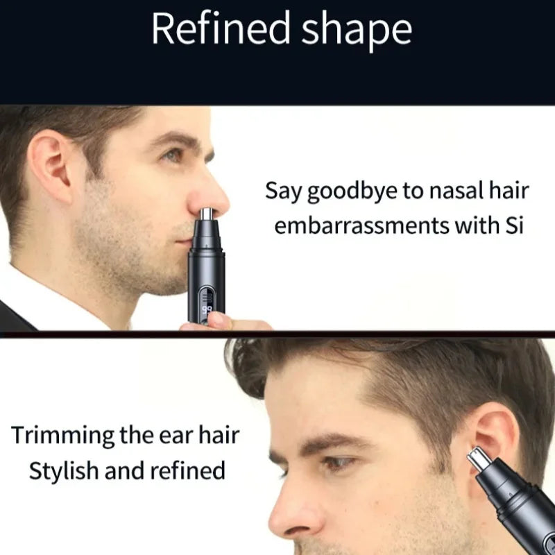 USB-C Rechargeable Nose Hair Trimmer – Black