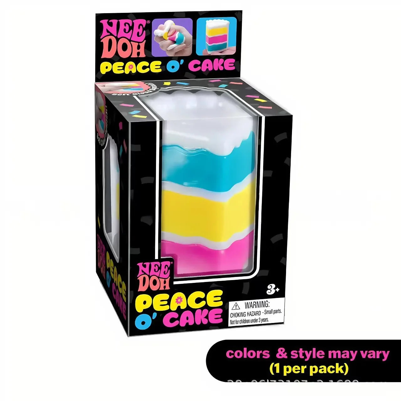 Nee Doh Pizza Sensory Fidget Cube, Stress Relief Squishy Squeeze Toy Anti-Anxiety Desk Toy & Ideal Holiday Gift for Kids  Adults
