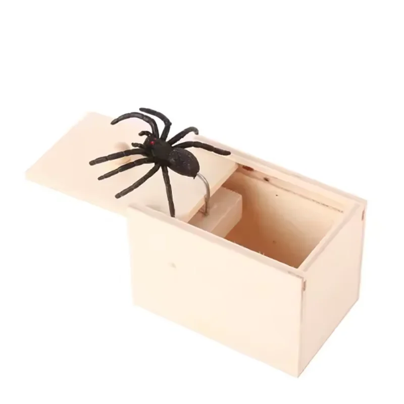 Wooden Spider Prank Box – Halloween Novelty