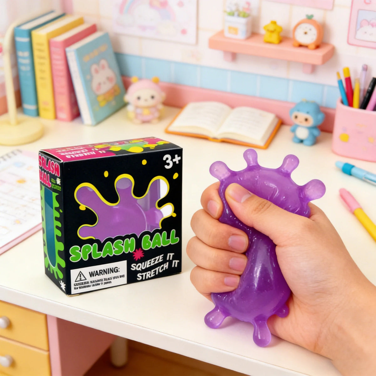 Splash-Shaped Slow Rebound Squeeze Ball – Stress Relief Decompression Fidget Toy, Blind Box Party Gift