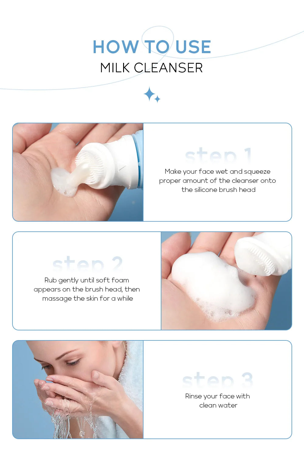 Korean Milk Facial Cleanser – Deep Moisture, Oil Control & Glowing Skin | Hyaluronic Acid, PH-Balanced for Dry/Oily Skin 80g