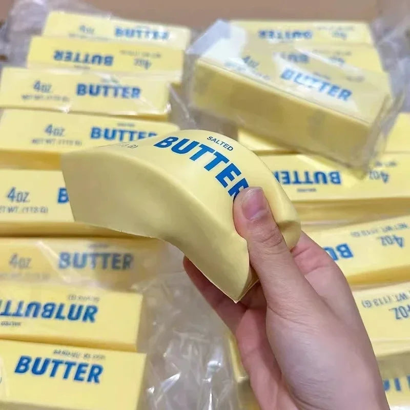 Squishy Butter Stick Fidget Toy – Elastic Cheese Stick, Anxiety Relief, CE Certified