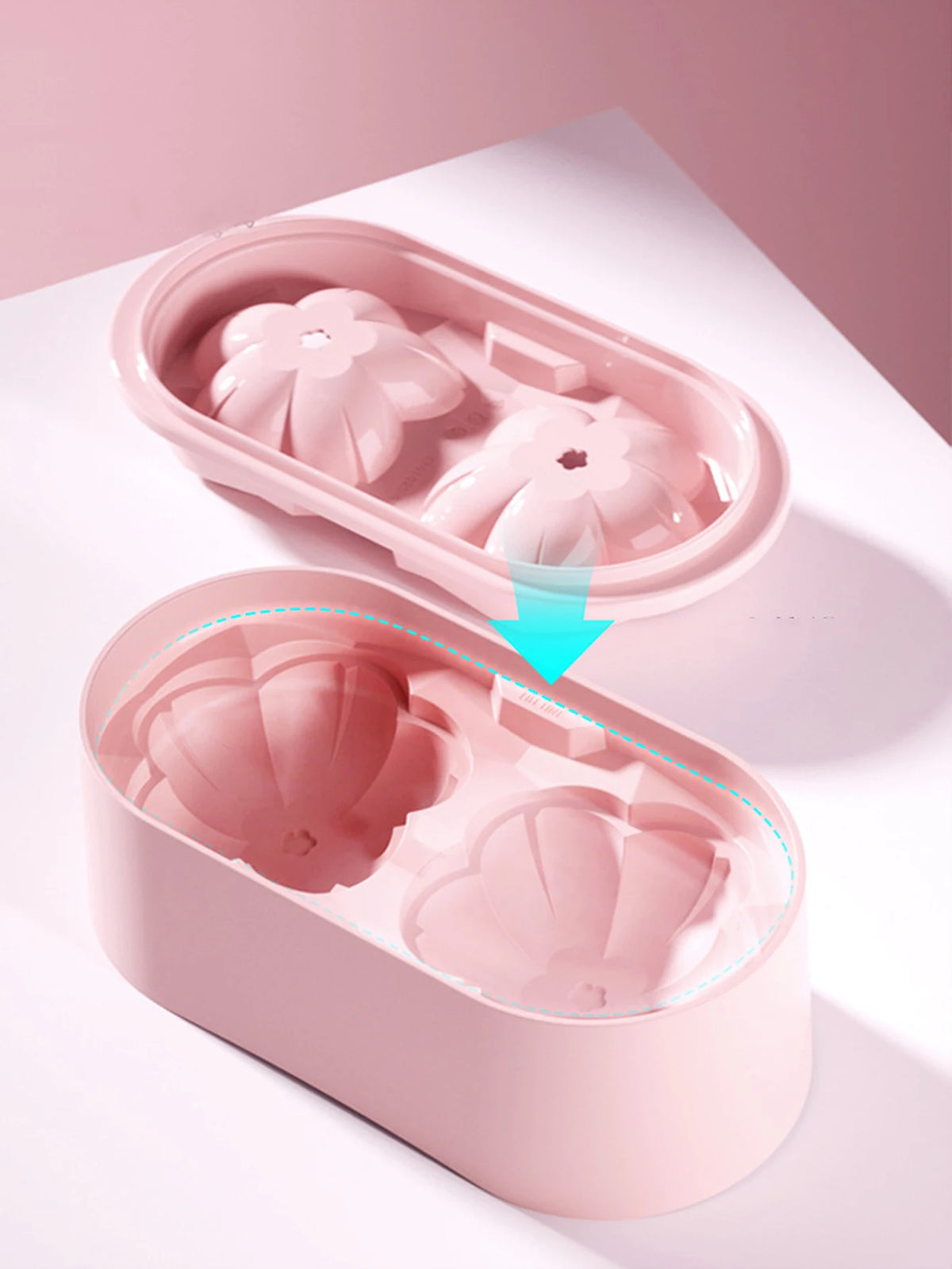 Cherry Blossom Ice Ball Mold – Slow-Melting Floral Ice Sphere Maker for Cocktails, Whiskey & Bar Drinks, Stackable