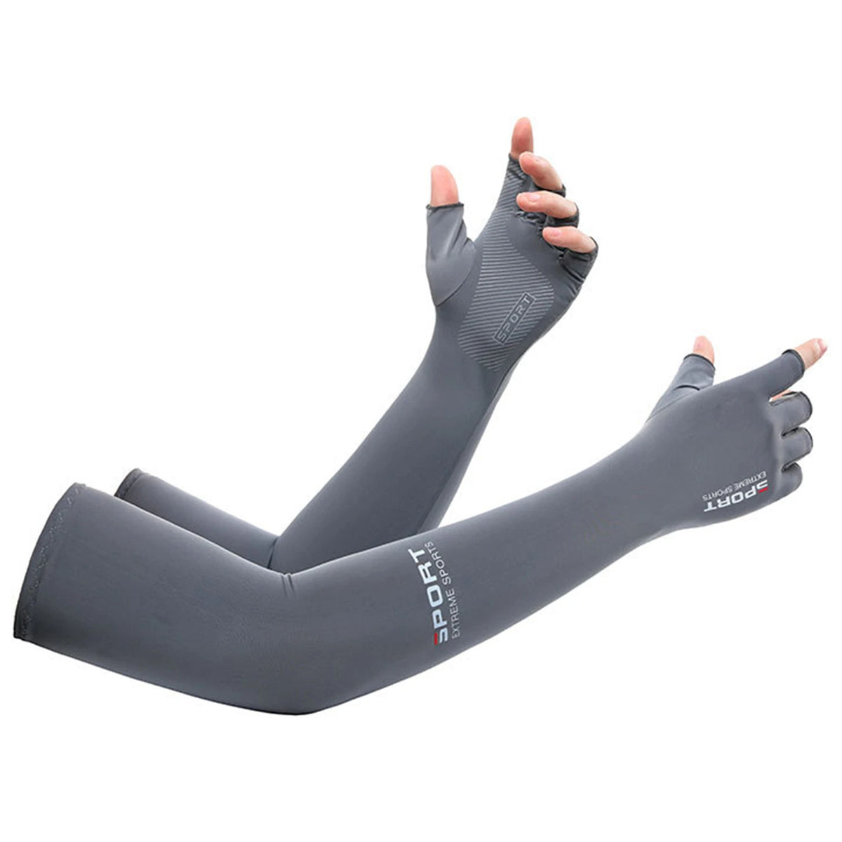 Cooling Arm Sleeves with Fingerless Hand Covers – 3 Colors