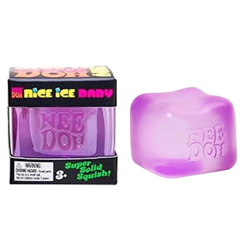 Nee Doh Pizza Sensory Fidget Cube, Stress Relief Squishy Squeeze Toy Anti-Anxiety Desk Toy & Ideal Holiday Gift for Kids  Adults