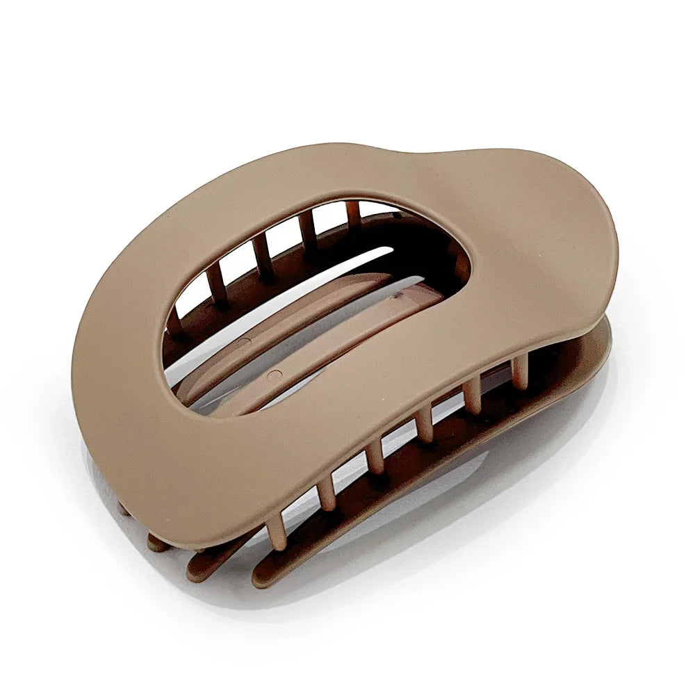 Leopard Matte Oval Hair Claw Clip for Women New Design Curved Flat Acrylic Barrettes Fashion Styling Hair Accessories
