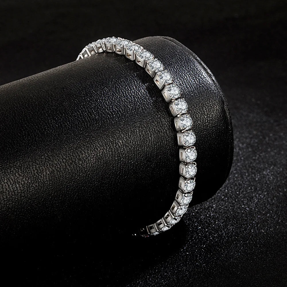 LiHong Silver-Tone Tennis Bracelet