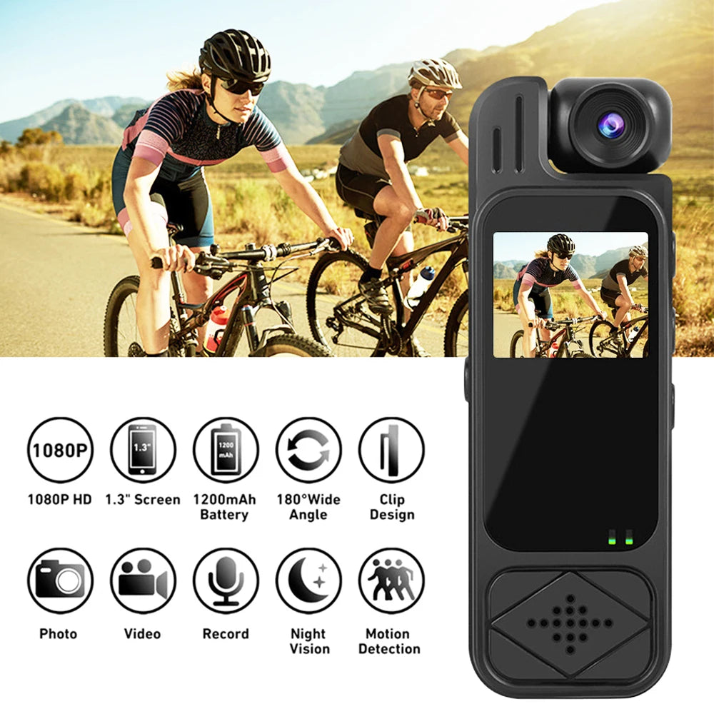 HD 1080P Camera 1.3inch Mini Action Camera Portable Small Digital Video Recorder Body Cam Infrared Night Vision Miniature Camcor